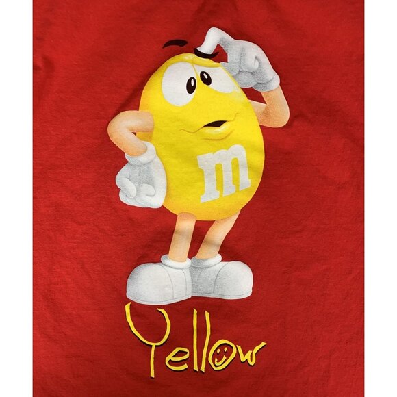 2011 M&M's Yellow Red T-Shirt Size XL - Picture 5 of 5
